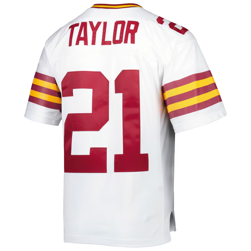 Pkot W.Commanders #21 Sean Taylor Mitchell & Ness White Legacy Replica Puhic Game Stitched Jerseys