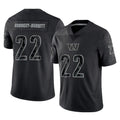 Pkot W.Commanders #22 Jacory Croskey-Merritt Player Black Limited Reflective Home Game Stitched Jerseys