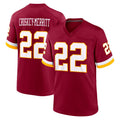 Pkot W.Commanders #22 Jacory Croskey-Merritt Player Burgundy Game Home Stitched Jerseys