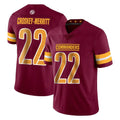 Pkot W.Commanders #22 Jacory Croskey-Merritt Player Burgundy Limited Vapor Home Game Stitched Jerseys
