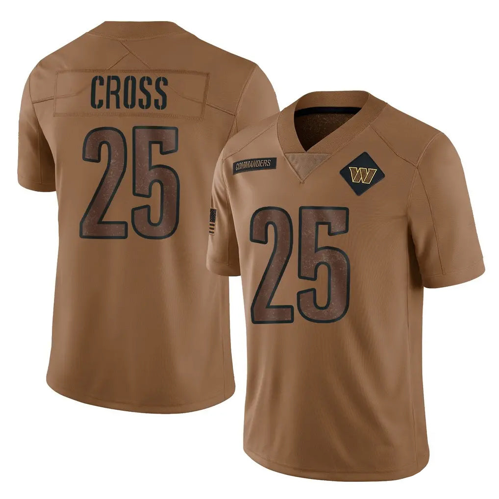 Pkot W.Commanders #25 Nick Cross Player Brown Limited Salute To Service Home Game Stitched Jerseys