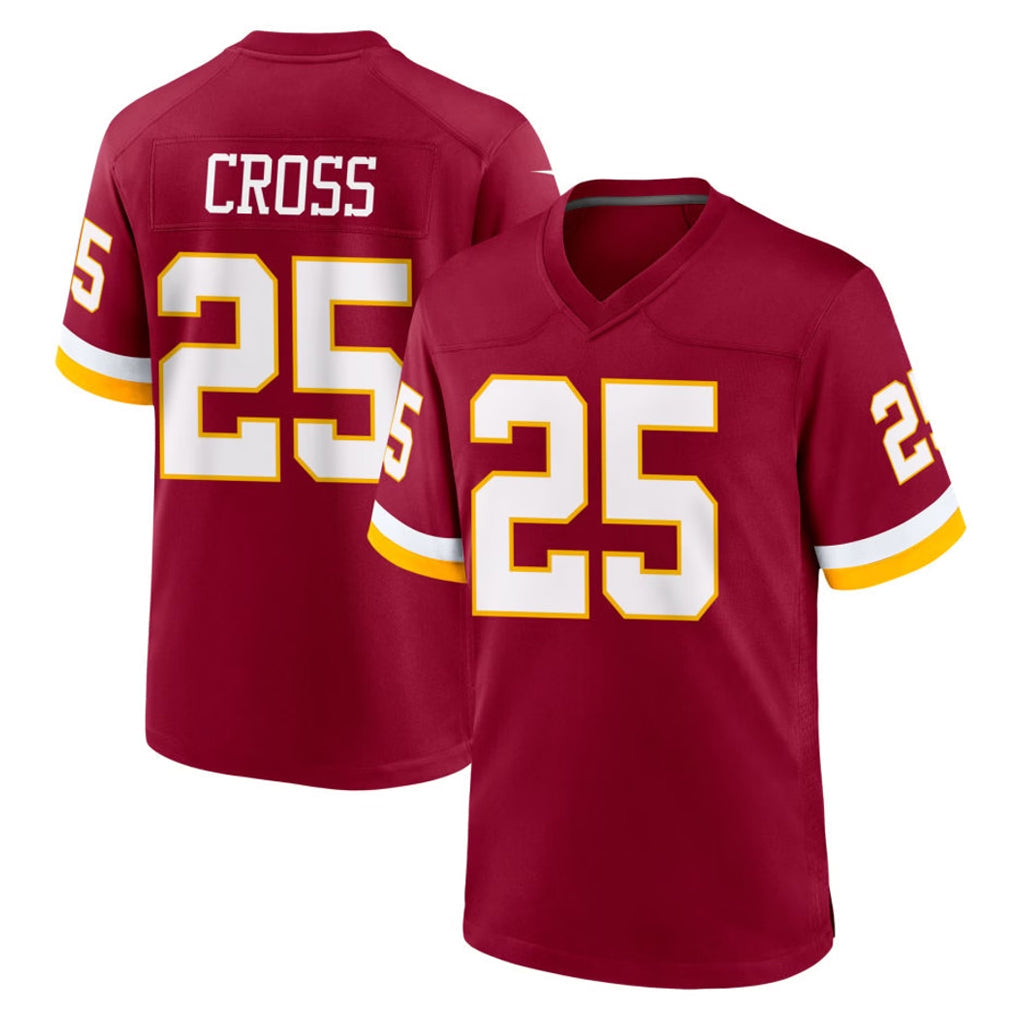 Pkot W.Commanders #25 Nick Cross Player Burgundy Game Home Stitched Jerseys