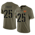 Pkot W.Commanders #25 Nick Cross Player Olive Salute To Service Limited Home Game Stitched Jerseys