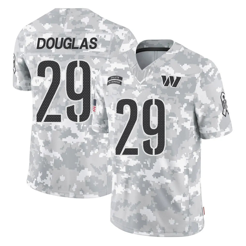 Pkot W.Commanders #29 Rasul Douglas Player Arctic Camo Limited Salute To Service Home Game Stitched Jerseys