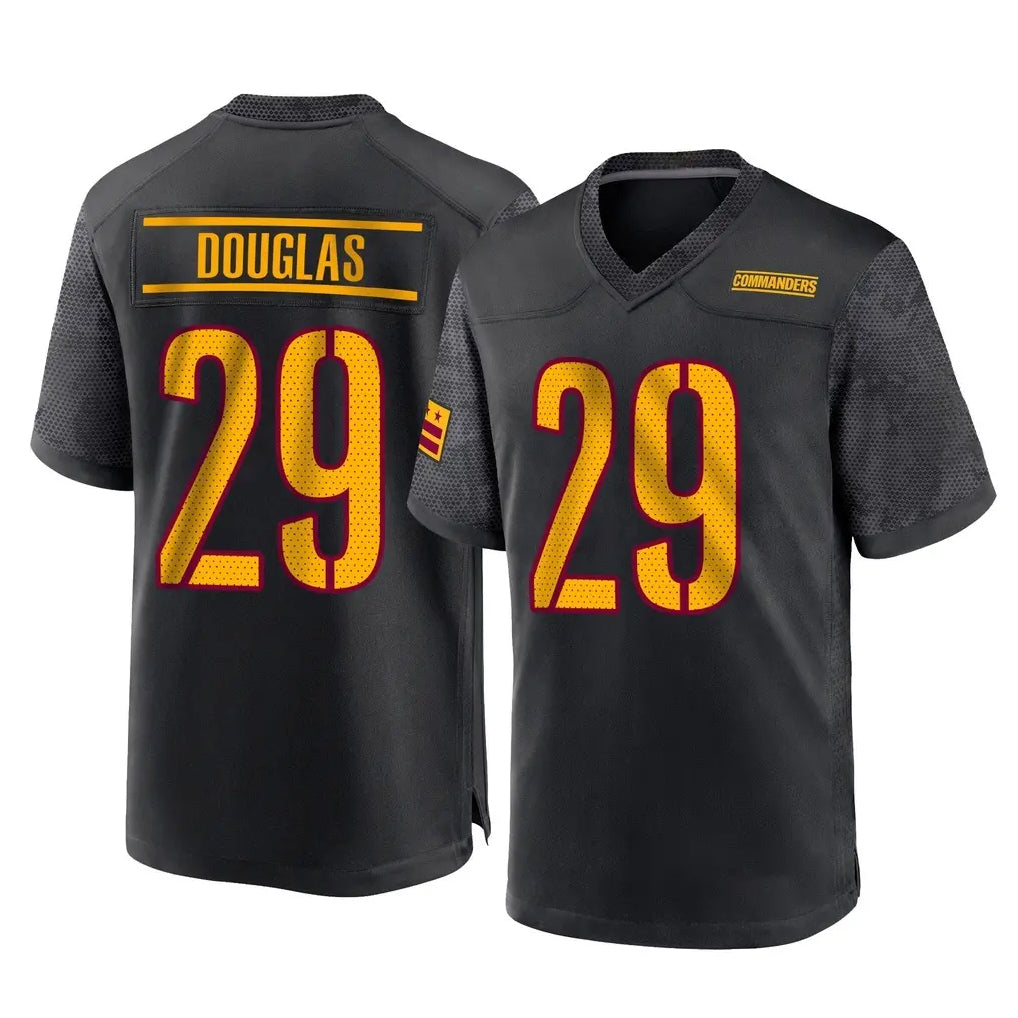 Pkot W.Commanders #29 Rasul Douglas Player Black Home Game Stitched Jerseys