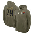 Pkot W.Commanders #29 Rasul Douglas Player Olive Salute to Service Pullover Hoodies Limited Home Stitched Jerseys