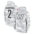 Pkot W.Commanders #2 Amik Robertson Player Arctic Camo Limited Salute to Service Pullover Hoodies Game Stitched Jerseys