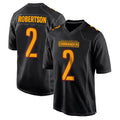 Pkot W.Commanders #2 Amik Robertson Player Black Carbon Fashion Home Game Stitched Jerseys