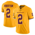 Pkot W.Commanders #2 Amik Robertson Player Gold Limited Color Rush Home Game Stitched Jerseys