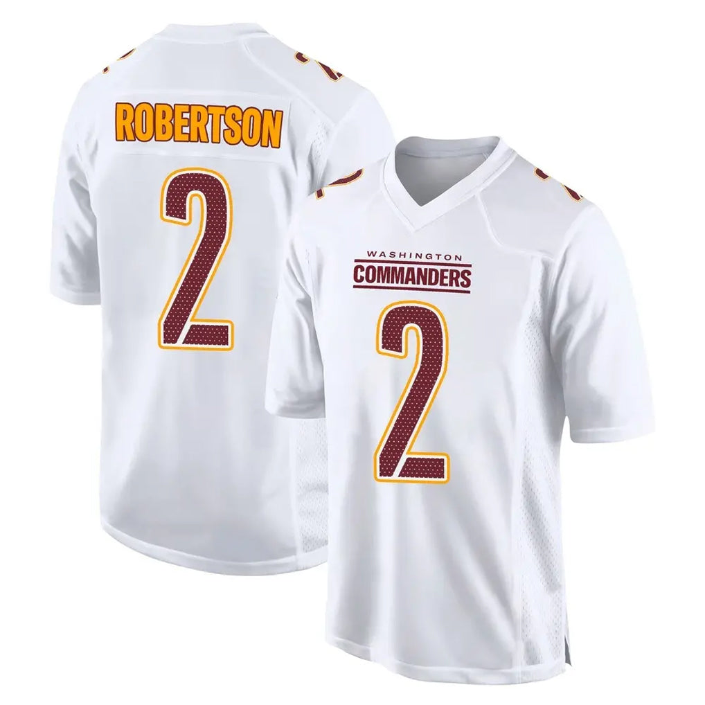 Pkot W.Commanders #2 Amik Robertson Player White Tundra Fashion Home Game Stitched Jerseys