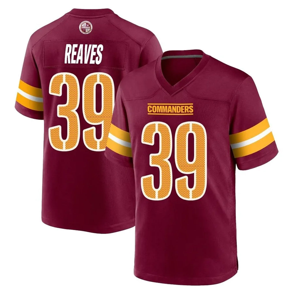 Pkot W.Commanders #39 Jeremy Reaves Player Burgundy Home Game Stitched Jerseys