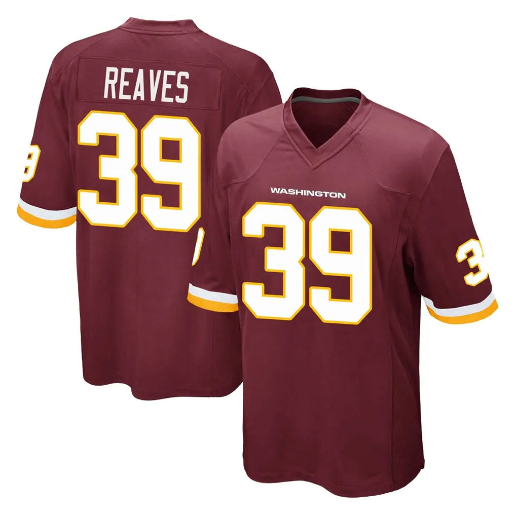 Pkot W.Commanders #39 Jeremy Reaves Player Burgundy Team Color Home Game Stitched Jerseys