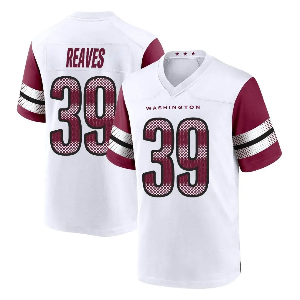Pkot W.Commanders #39 Jeremy Reaves Player White Game Home Stitched Jerseys