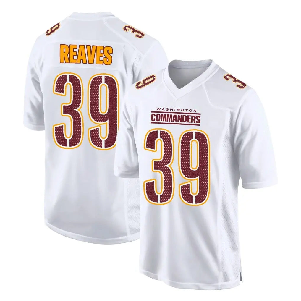 Pkot W.Commanders #39 Jeremy Reaves Player White Tundra Fashion Home Game Stitched Jerseys