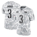 Pkot W.Commanders #3 Stefon Diggs Player Arctic Camo Limited Salute To Service Home Game Stitched Jerseys