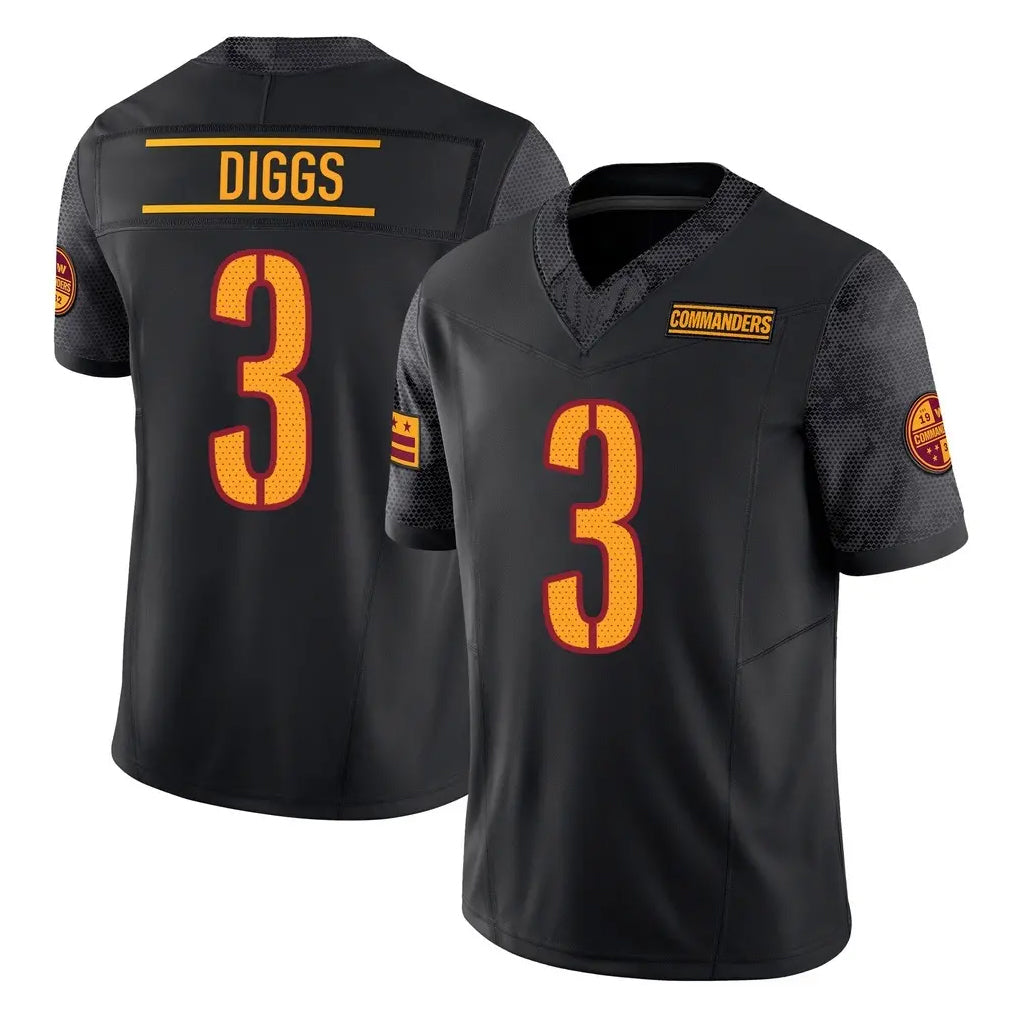 Pkot W.Commanders #3 Stefon Diggs Player Black Limited Vapor F.U.S.E. Home Game Stitched Jerseys