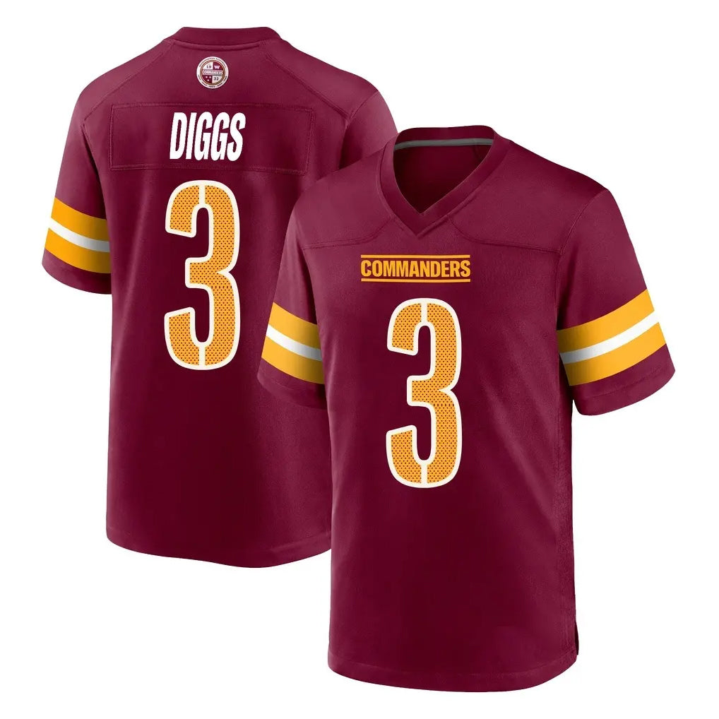 Pkot W.Commanders #3 Stefon Diggs Player Burgundy Home Game Stitched Jerseys