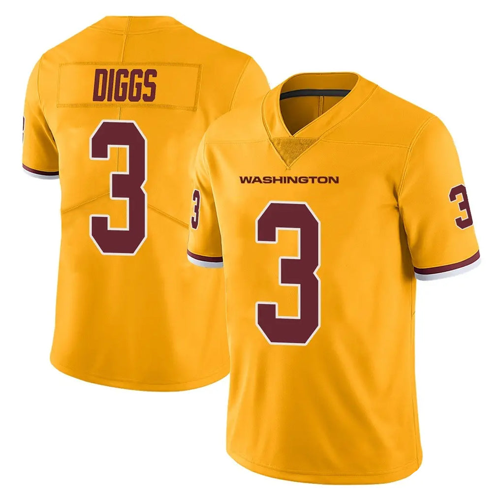 Pkot W.Commanders #3 Stefon Diggs Player Gold Limited Color Rush Home Game Stitched Jerseys