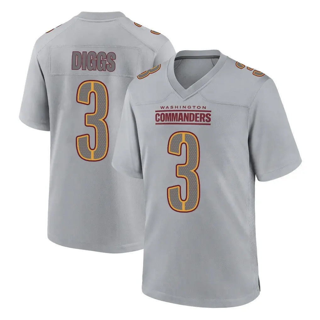 Pkot W.Commanders #3 Stefon Diggs Player Gray Atmosphere Fashion Home Game Stitched Jerseys