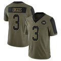 Pkot W.Commanders #3 Stefon Diggs Player Olive Salute To Service Limited Game Stitched Jerseys