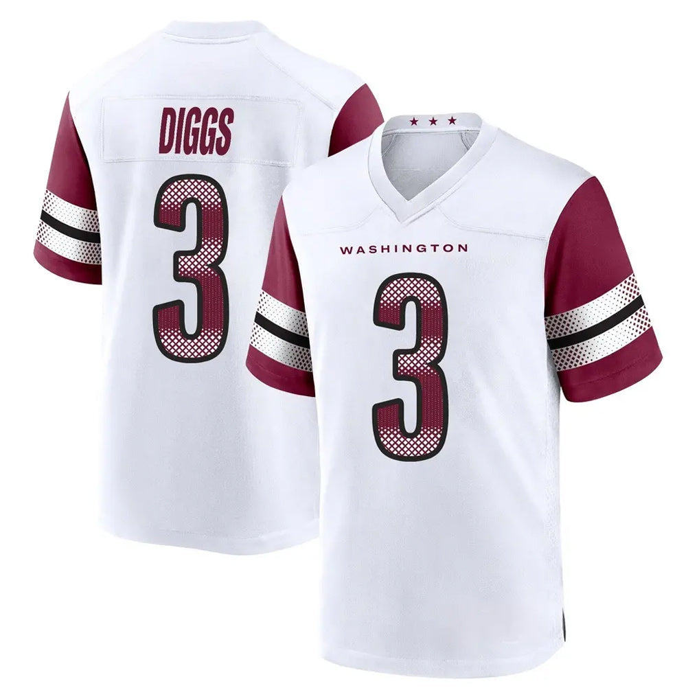 Pkot W.Commanders #3 Stefon Diggs Player White Game Home Stitched Jerseys