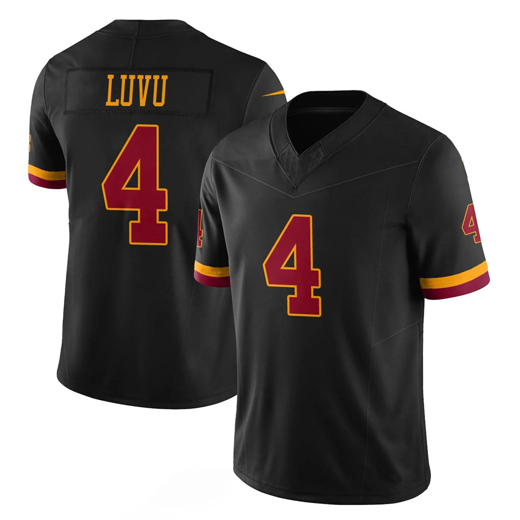 Pkot W.Commanders #4 Frankie Luvu Player Black Limited Vapor Home Game Stitched Jerseys