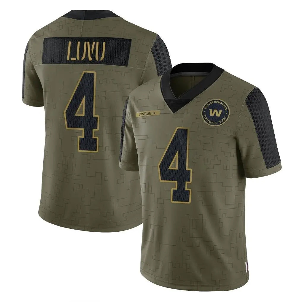 Pkot W.Commanders #4 Frankie Luvu Player Olive Salute To Service Limited Game Stitched Jerseys