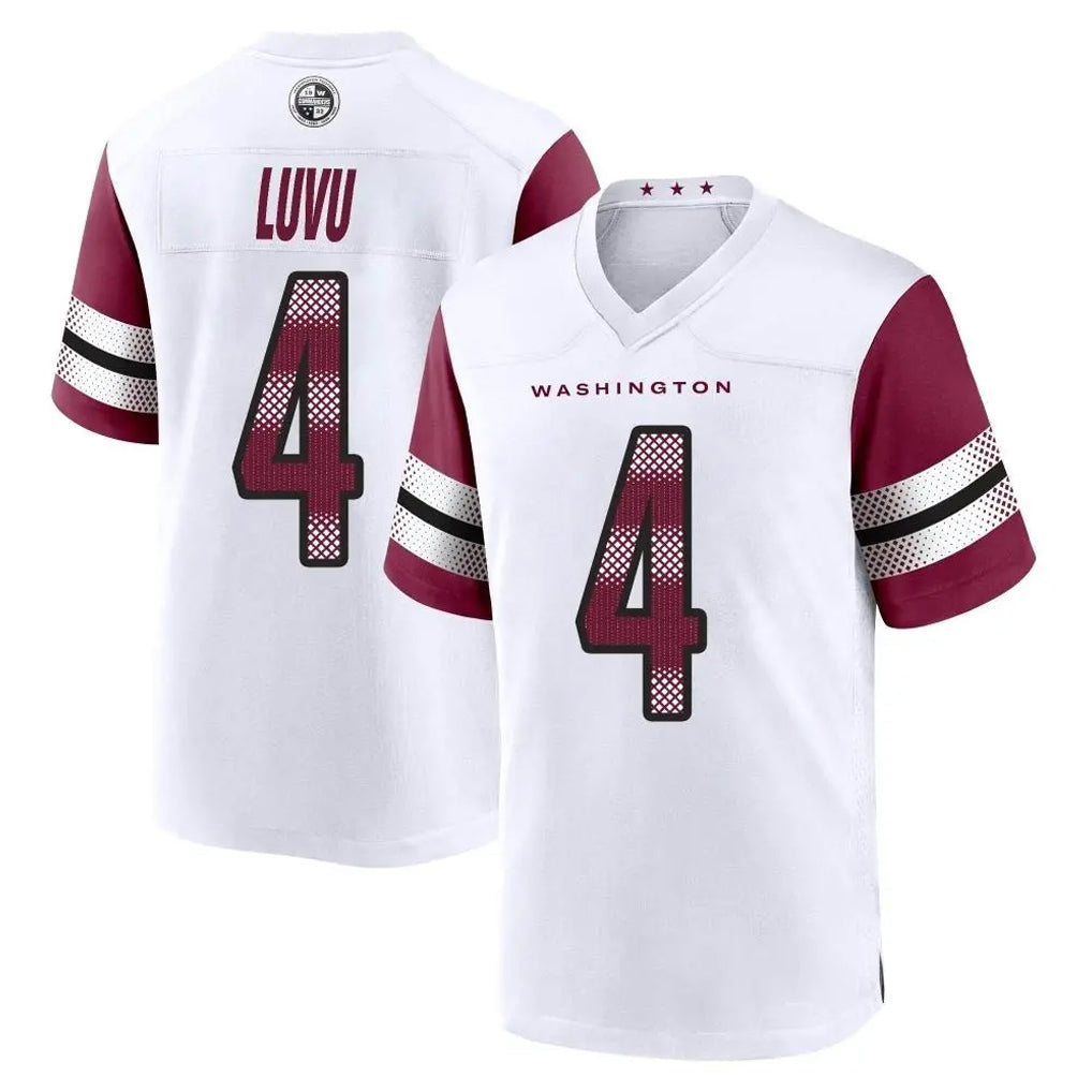 Pkot W.Commanders #4 Frankie Luvu Player White Game Home Stitched Jerseys
