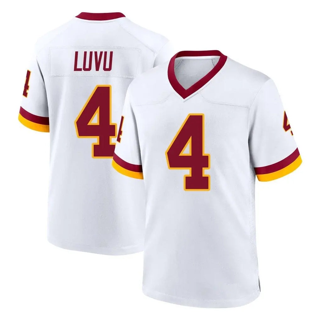 Pkot W.Commanders #4 Frankie Luvu Player White Home Game Stitched Jerseys