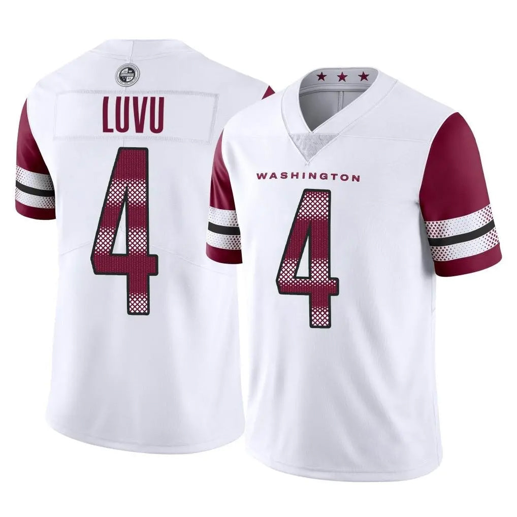Pkot W.Commanders #4 Frankie Luvu Player White Limited Vapor Home Game Stitched Jerseys