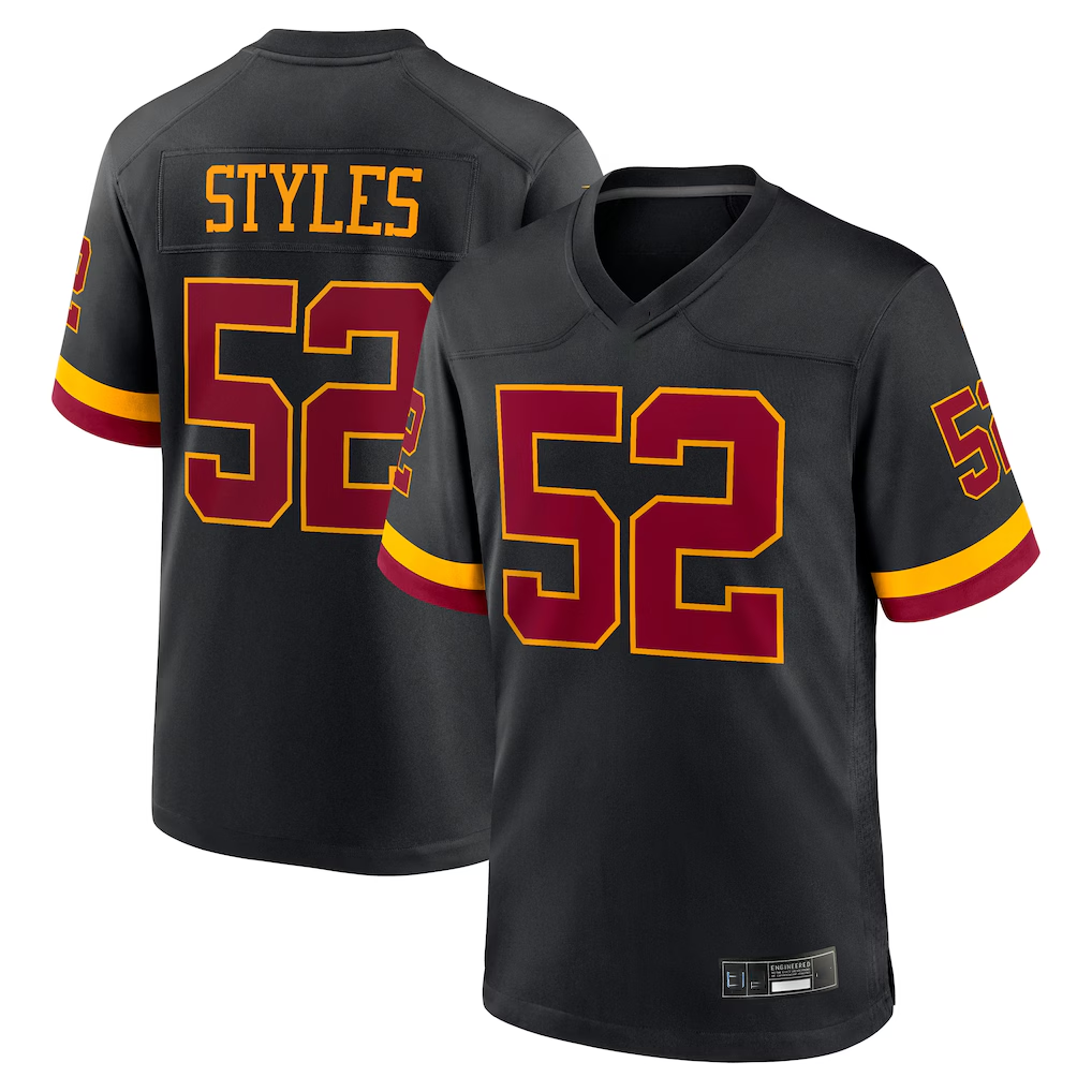 Pkot W.Commanders #52 Sonny Styles Black Game Player Stitched Jerseys