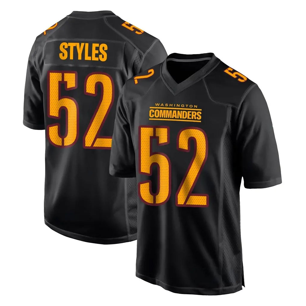 Pkot W.Commanders #52 Sonny Styles Player Black Carbon Fashion Home Game Stitched Jerseys