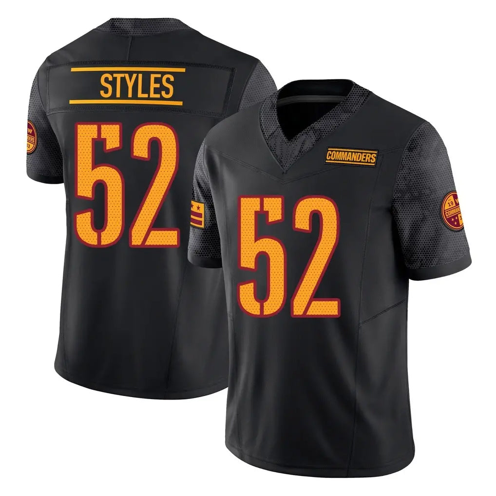 Pkot W.Commanders #52 Sonny Styles Player Black Limited Vapor F.U.S.E. Home Game Stitched Jerseys