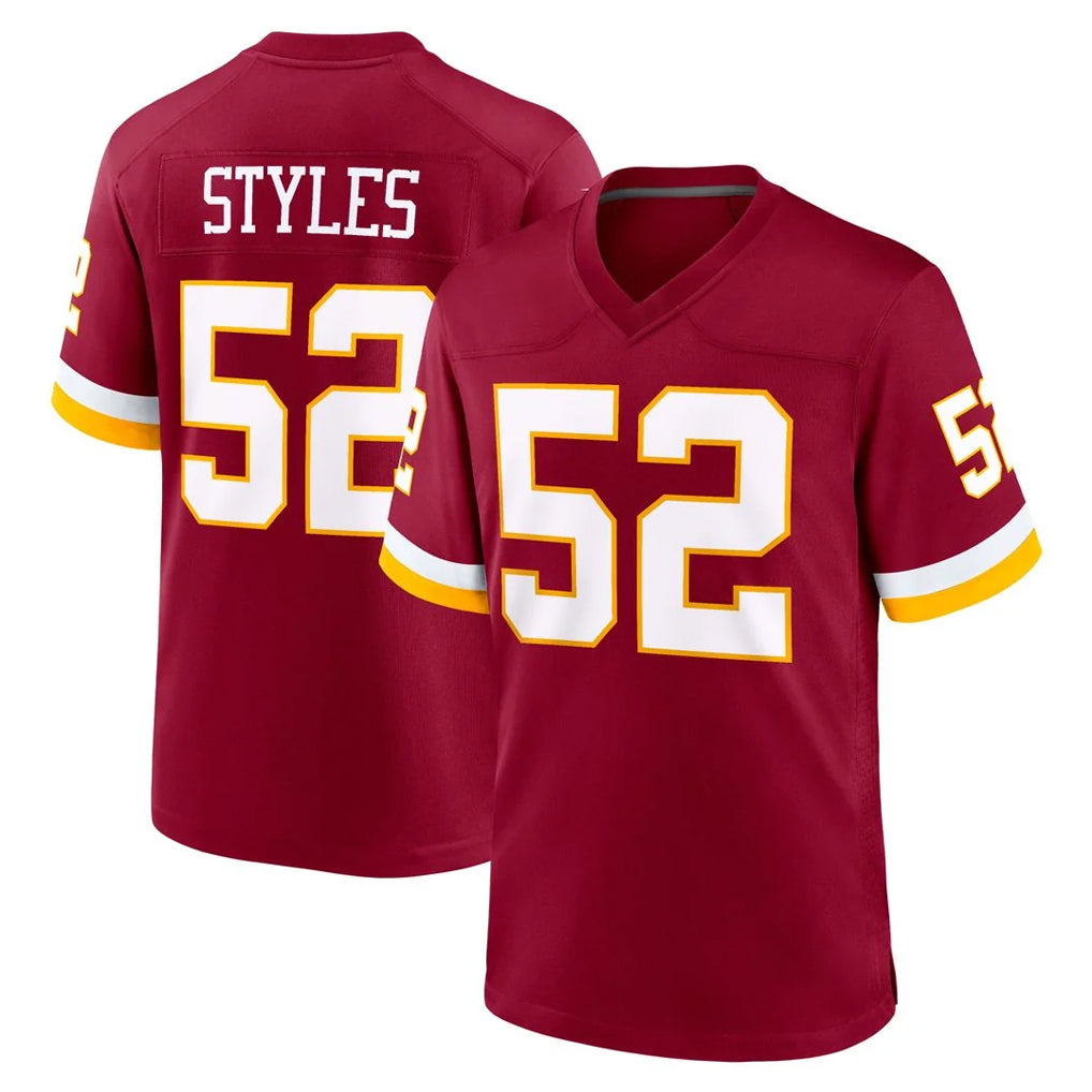 Pkot W.Commanders #52 Sonny Styles Player Burgundy Game Home Stitched Jerseys