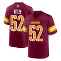 Pkot W.Commanders #52 Sonny Styles Player Burgundy Home Game Stitched Jerseys