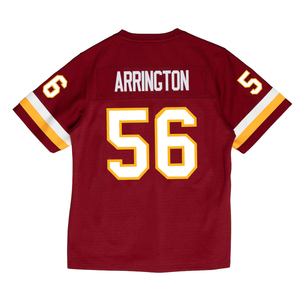 Pkot W.Commanders #56 LaVar Arrington Mitchell & Ness Burgundy 2001 Legacy Throwback Replica Puhic Game Stitched Jerseys