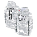 Pkot W.Commanders #5 Jayden Daniels Player Arctic Camo Limited Salute to Service Pullover Hoodies Game Stitched Jerseys