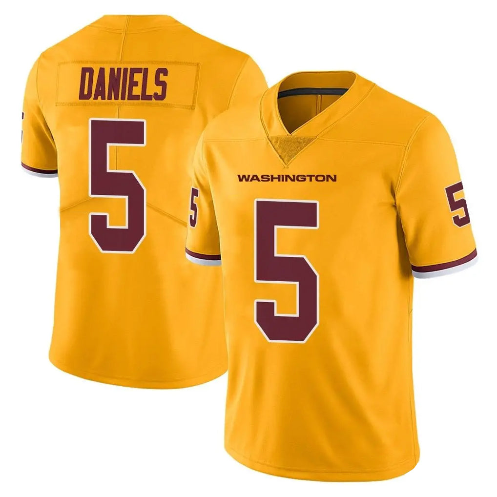 Pkot W.Commanders #5 Jayden Daniels Player Gold Limited Color Rush Home Game Stitched Jerseys