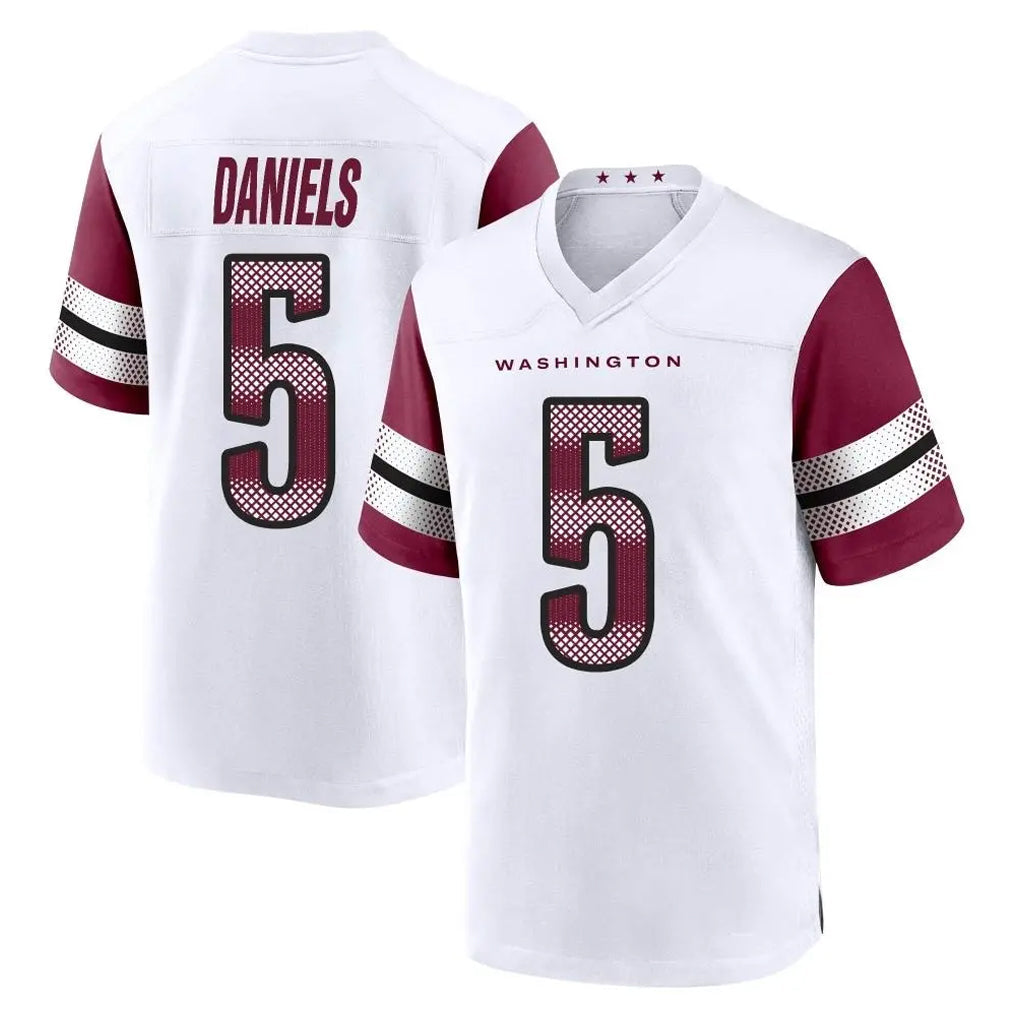 Pkot W.Commanders #5 Jayden Daniels Player White Game Home Stitched Jerseys