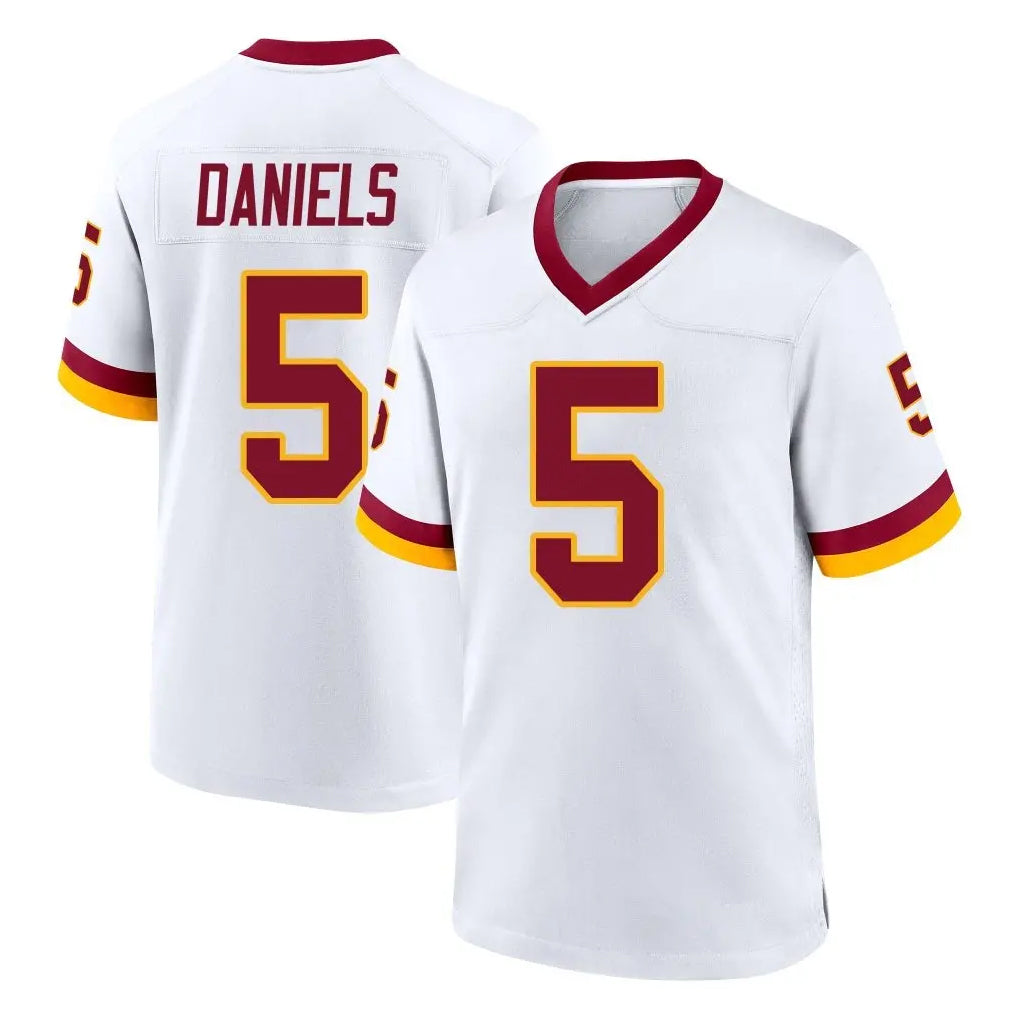Pkot W.Commanders #5 Jayden Daniels Player White Home Game Stitched Jerseys