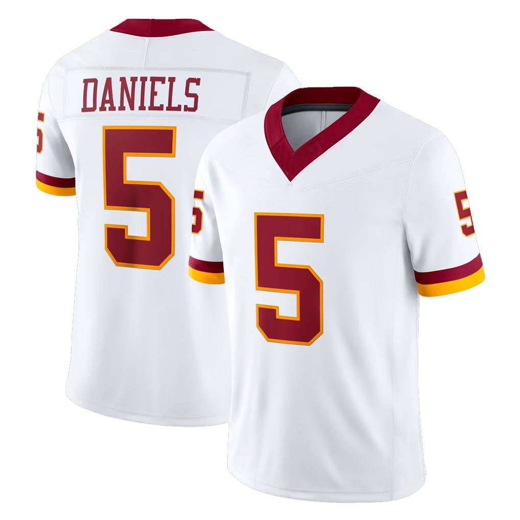 Pkot W.Commanders #5 Jayden Daniels Player White Limited Vapor F.U.S.E. Home Game Stitched Jerseys