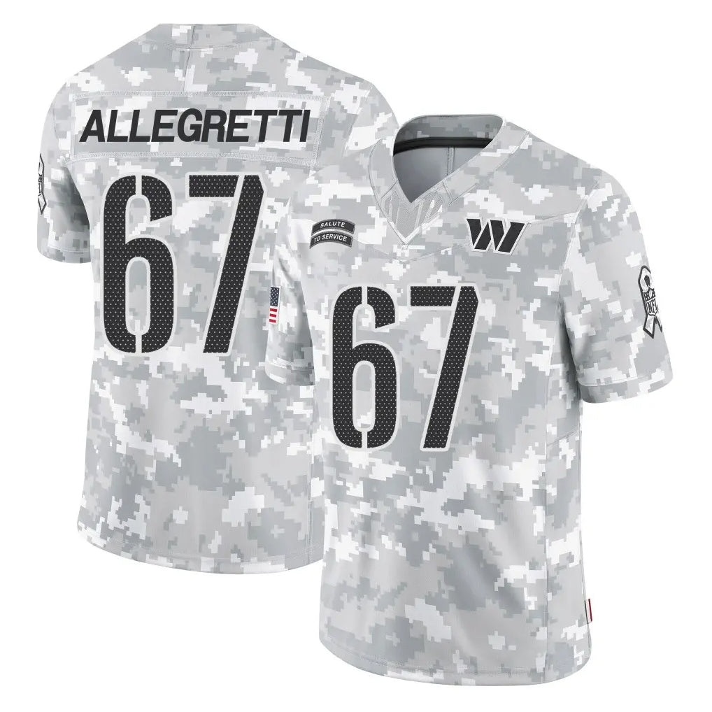 Pkot W.Commanders #67 Nick Allegretti Player Arctic Camo Limited Salute To Service Home Game Stitched Jerseys