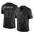 Pkot W.Commanders #67 Nick Allegretti Player Black Limited Reflective Home Game Stitched Jerseys