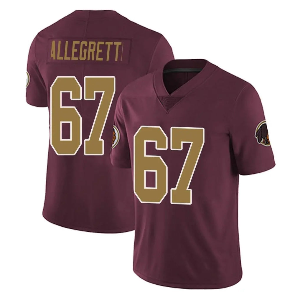 Pkot W.Commanders #67 Nick Allegretti Player Burgundy Alternate Vapor Untouchable Home Game Stitched Jerseys