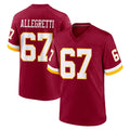 Pkot W.Commanders #67 Nick Allegretti Player Burgundy Game Home Stitched Jerseys
