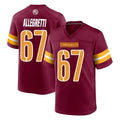 Pkot W.Commanders #67 Nick Allegretti Player Burgundy Home Game Stitched Jerseys