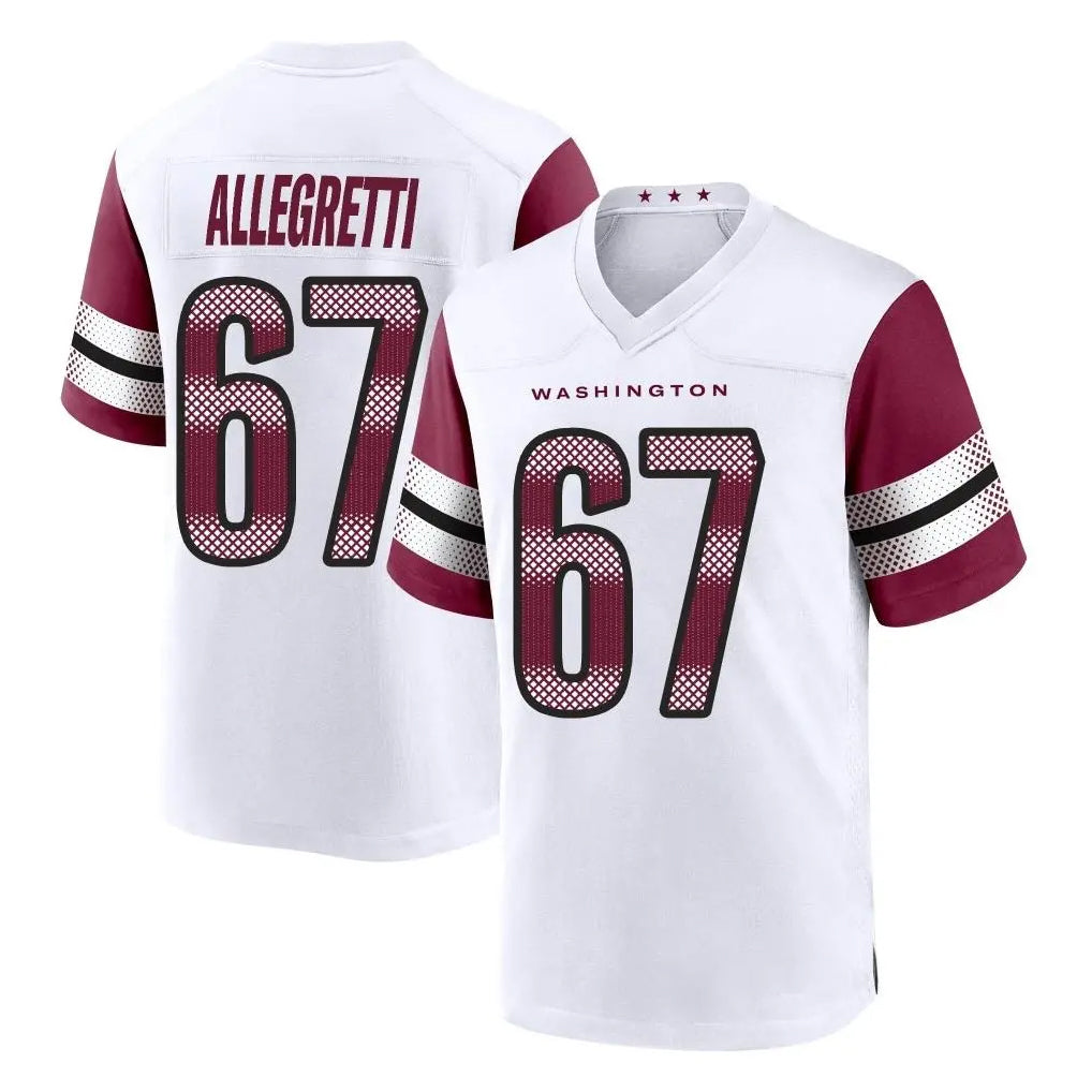 Pkot W.Commanders #67 Nick Allegretti Player White Game Home Stitched Jerseys