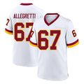 Pkot W.Commanders #67 Nick Allegretti Player White Home Game Stitched Jerseys