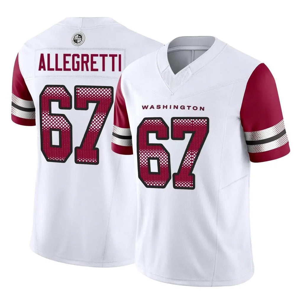 Pkot W.Commanders #67 Nick Allegretti Player White Vapor F.U.S.E. Limited Home Game Stitched Jerseys