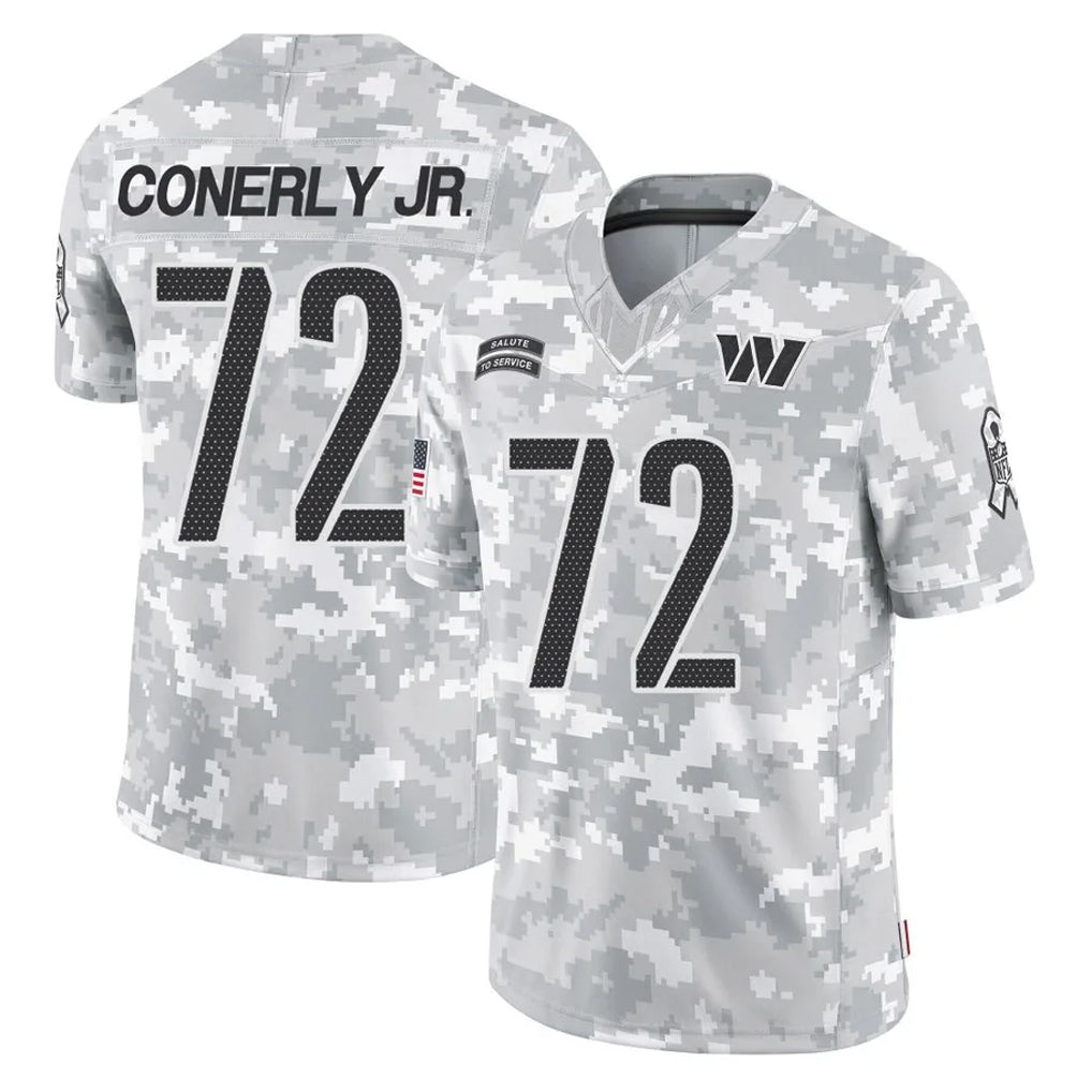 Pkot W.Commanders #72 Josh Conerly Jr. Player Arctic Camo Limited Salute To Service Home Game Stitched Jerseys